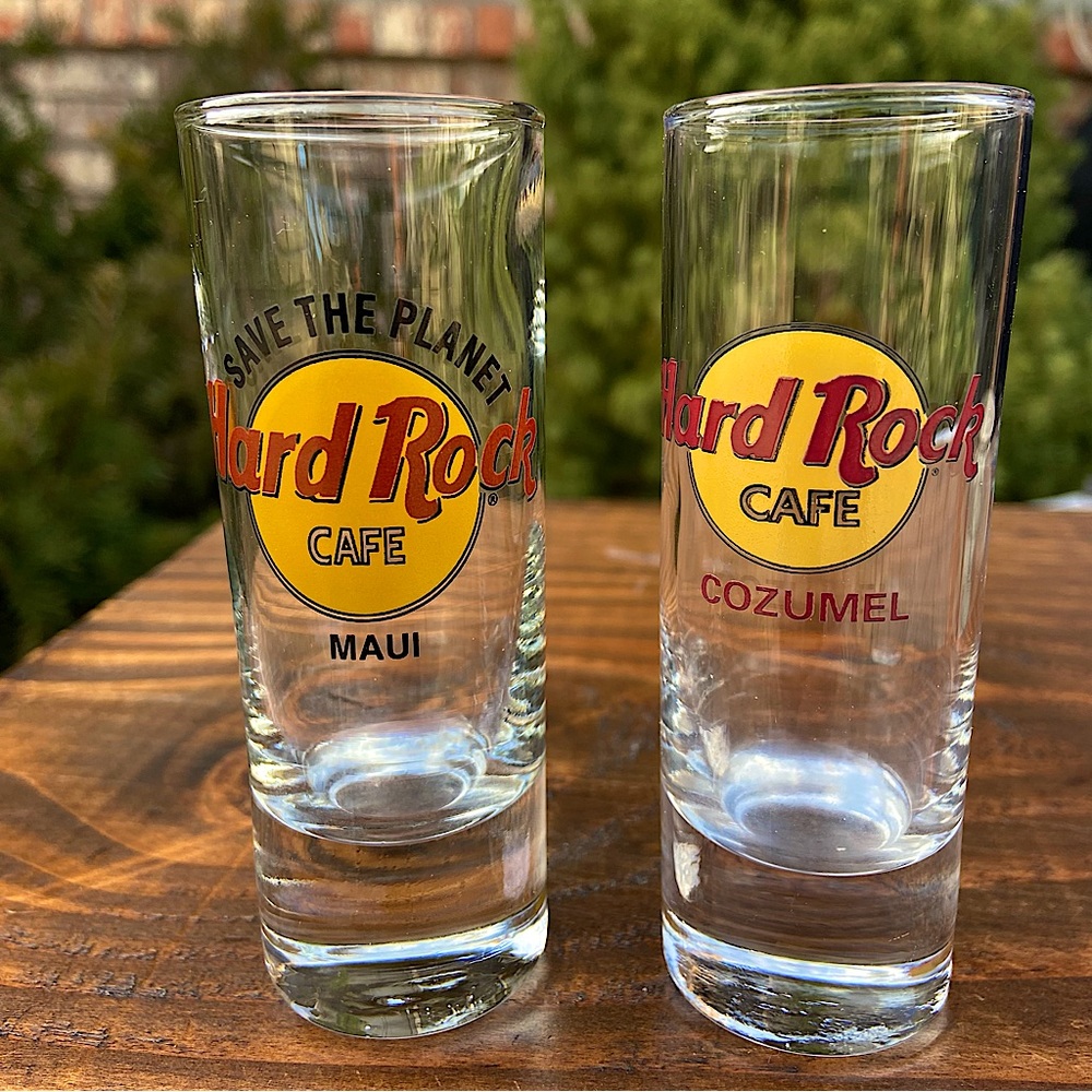 Never Used - x2 - Hard Rock Cafe Maui & Cozumel Shot Glasses